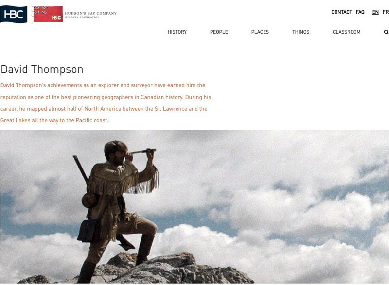 Hudson's Bay Company: David Thompson Website Hudson's Bay Company: David Thompson Website