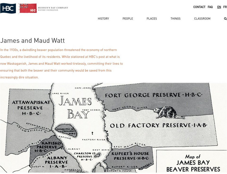 Hudson's Bay Company: James and Maud Watt Website Hudson's Bay Company: James and Maud Watt Website