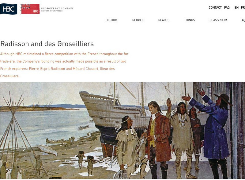Hudson's Bay Company: Radisson and Des Groseilliers Website Hudson's Bay Company: Radisson and Des Groseilliers Website