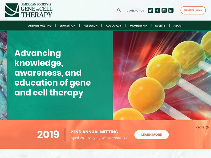 American Society of Gene & Cell Therapy Website