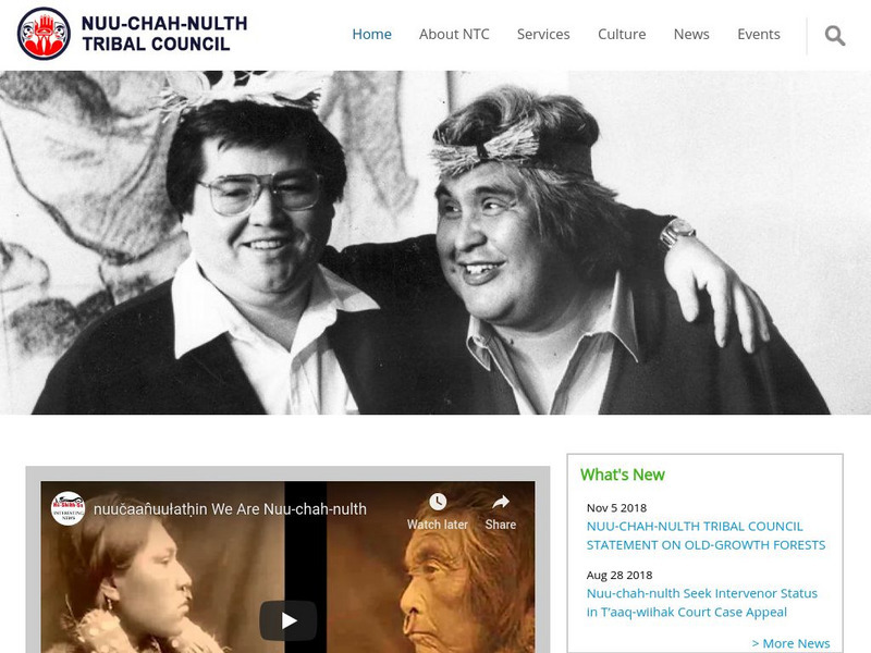 Nuu Chah Nulth Tribal Council Website Nuu Chah Nulth Tribal Council Website