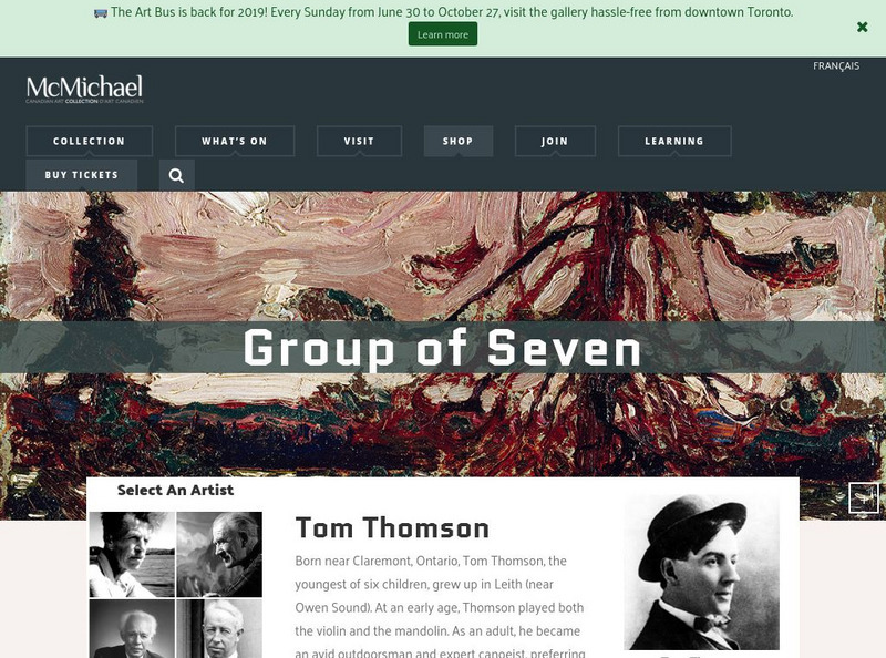 The Mc Michael Canadian Art Collection: Tom Thomson Handout The Mc Michael Canadian Art Collection: Tom Thomson Handout