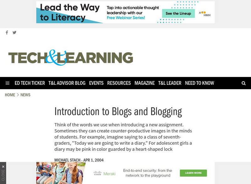 Tech Learning: Introduction to Blogs and Blogging Website