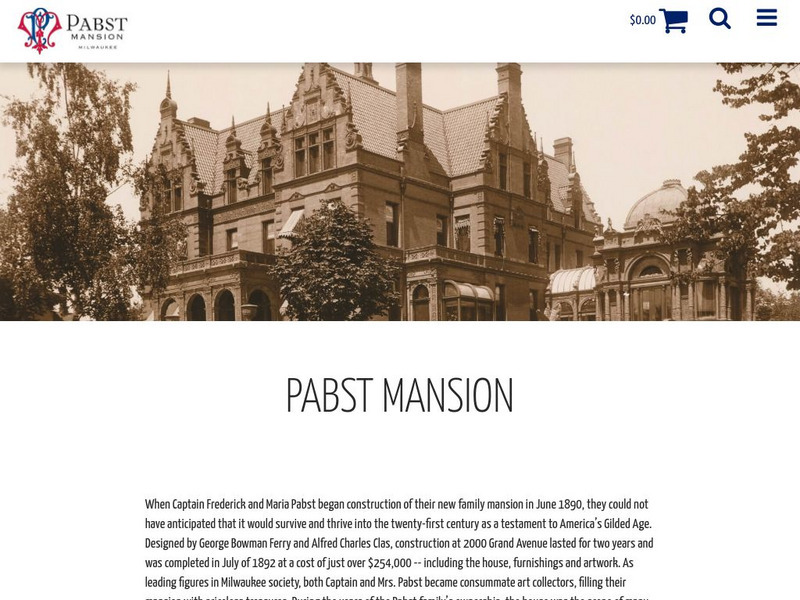 The Captain Frederick Pabst Mansion Website The Captain Frederick Pabst Mansion Website