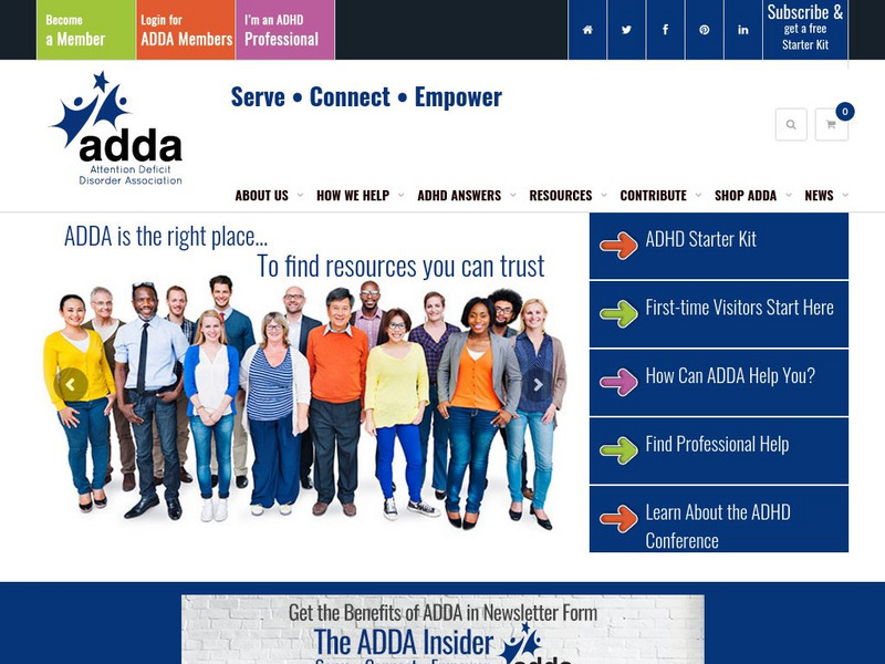 Adda/national Attention Deficit Disorder Association Website Adda/national Attention Deficit Disorder Association Website