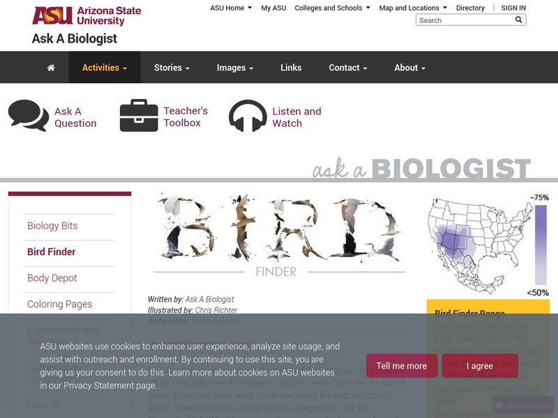 Arizona School of Life Sciences: Bird Finder Website