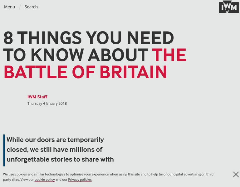 Imperial War Museum: 8 Things You Need to Know About the Battle of Britain Article Imperial War Museum: 8 Things You Need to Know About the Battle of Britain Article