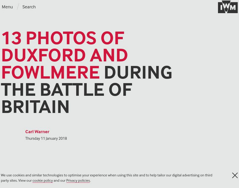 Imperial War Museum: 13 Photos of Duxford and Fowlmere During Battle of Britain Primary Imperial War Museum: 13 Photos of Duxford and Fowlmere During Battle of Britain Primary