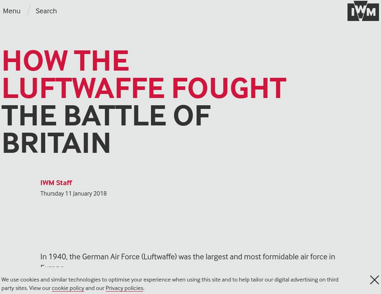 Imperial War Museum: How the Luftwaffe Fought the Battle of Britain Article Imperial War Museum: How the Luftwaffe Fought the Battle of Britain Article