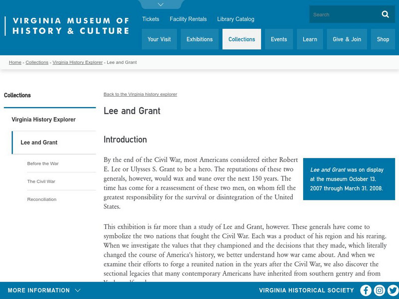 Virginia Historical Society: Lee and Grant Article Virginia Historical Society: Lee and Grant Article