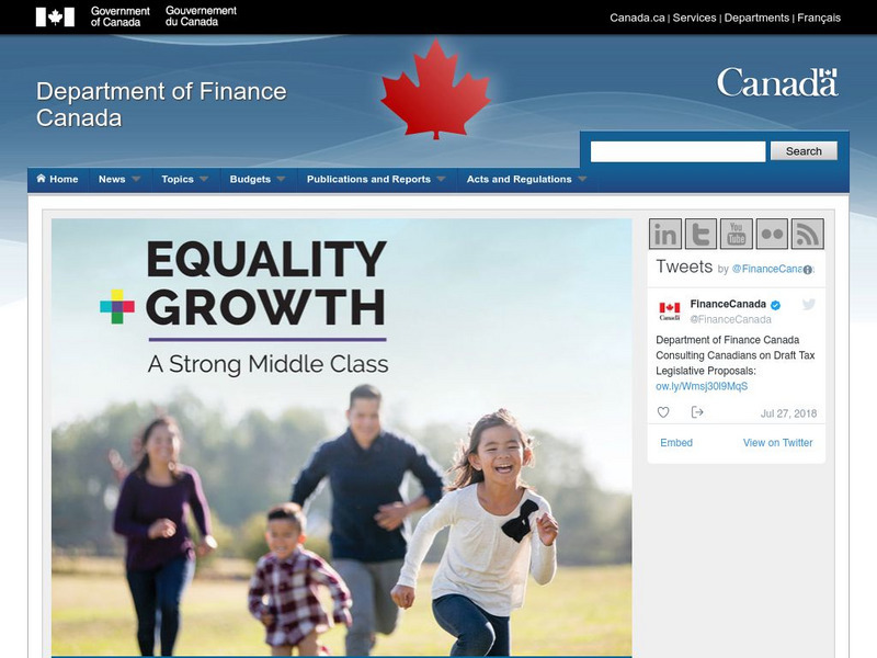 Department of Finance Canada Website Department of Finance Canada Website