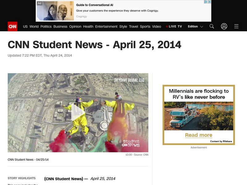 Cnn: Student News April 25, 2014 Article Cnn: Student News April 25, 2014 Article