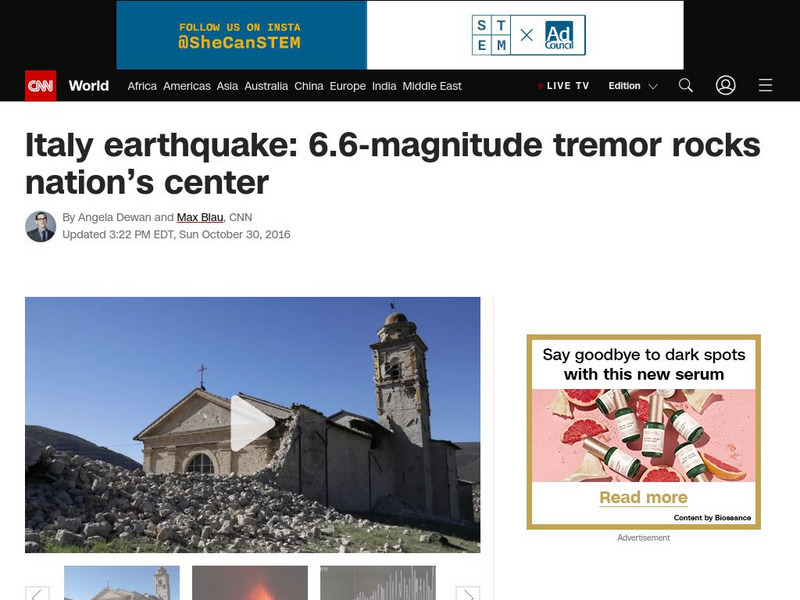 Cnn: Italy Earthquake: 6.6 Magnitude Tremor Rocks Nation's Center Article Cnn: Italy Earthquake: 6.6 Magnitude Tremor Rocks Nation's Center Article