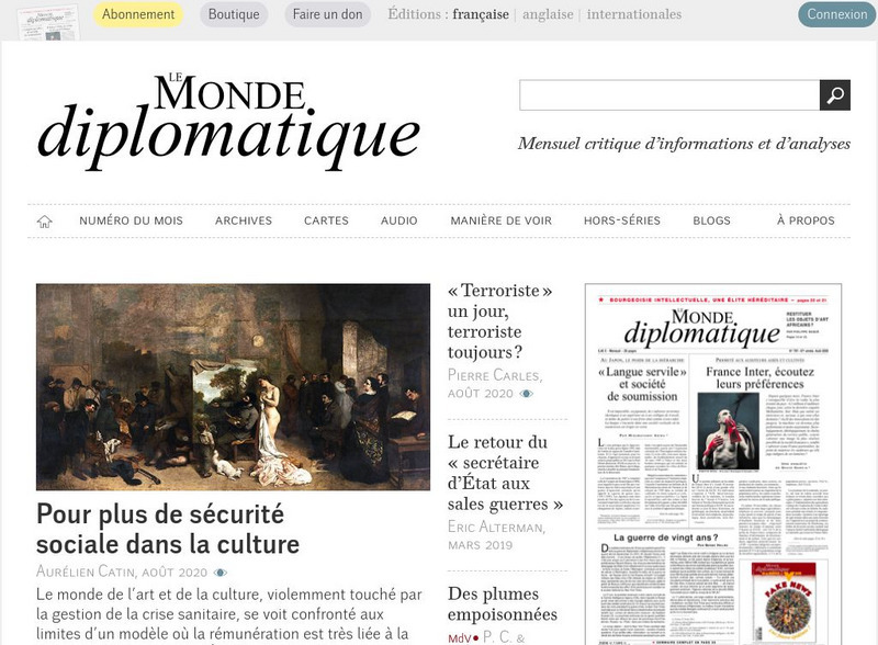 Le Monde Diplomatique (Francaise Version) Website Le Monde Diplomatique (Francaise Version) Website