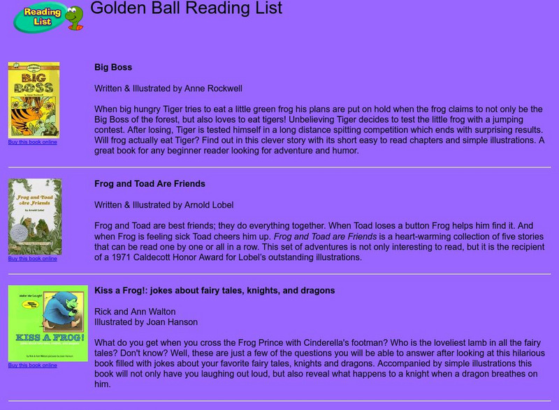 Storyplace: Golden Ball Reading List Handout
