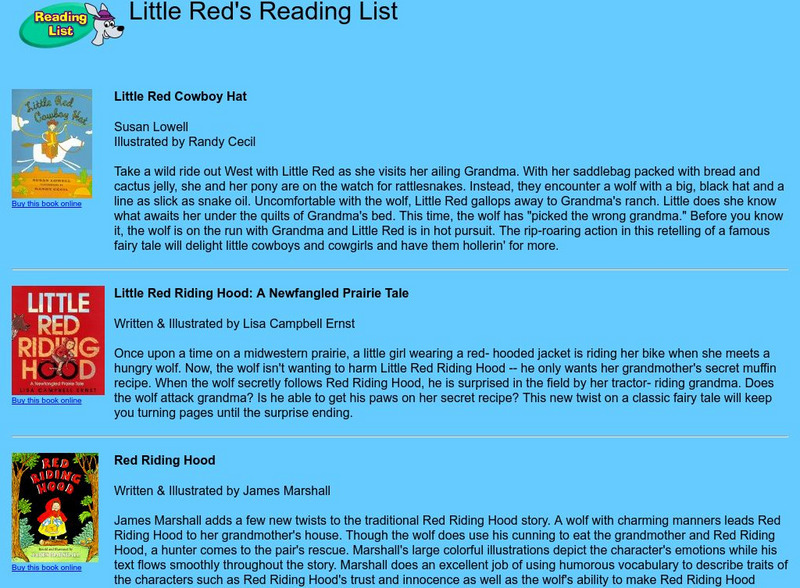 Storyplace: Little Red Hightops Reading List Handout