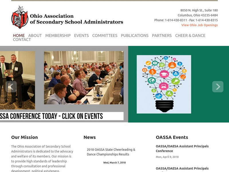 Ohio Association of Secondary School Administrators Website Ohio Association of Secondary School Administrators Website