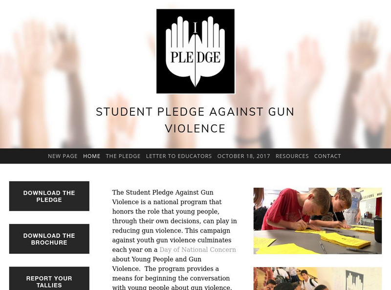 Student Pledge Against Gun Violence Unit Plan Student Pledge Against Gun Violence Unit Plan