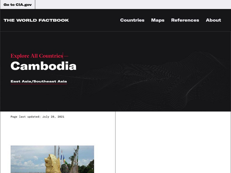 Cia: World Factbook: Cambodia Handout Cia: World Factbook: Cambodia Handout
