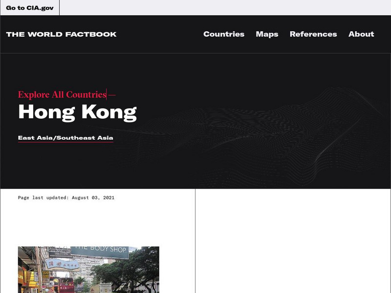 Cia: World Factbook: Hong Kong Handout