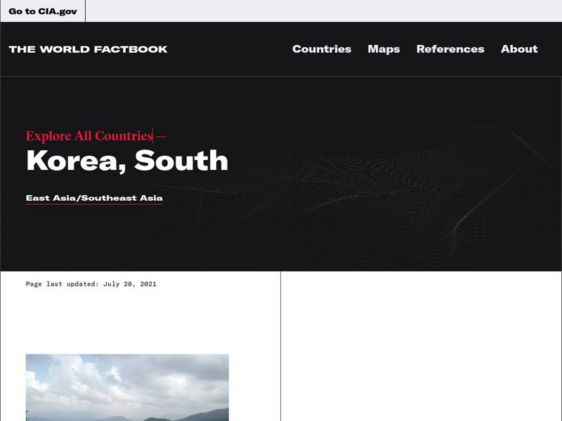 Cia: World Factbook: South Korea Handout Cia: World Factbook: South Korea Handout