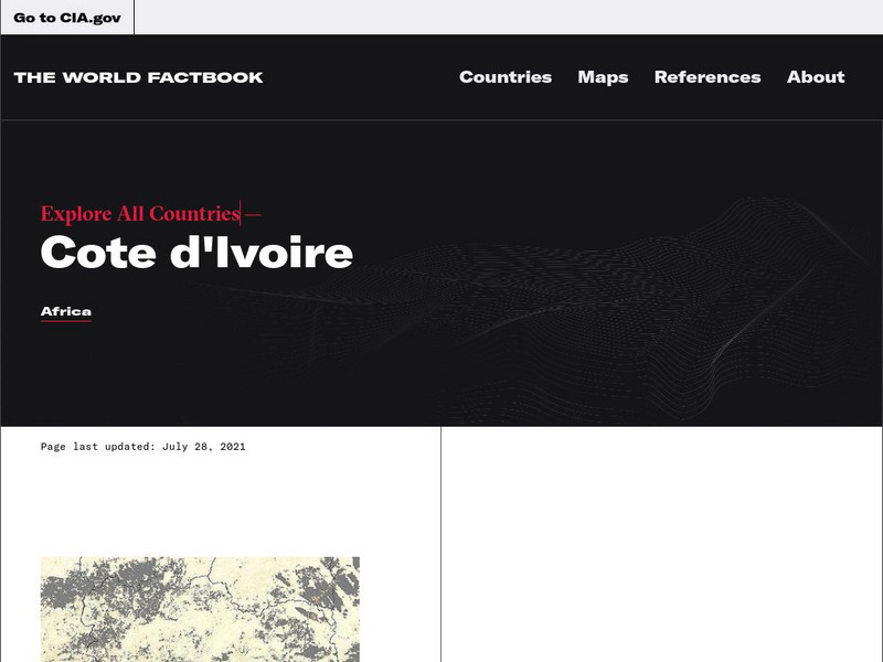 Cia: World Factbook: Cote D'ivoire Handout Cia: World Factbook: Cote D'ivoire Handout