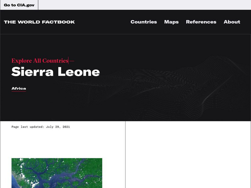 Cia: World Factbook: Sierra Leone Handout Cia: World Factbook: Sierra Leone Handout