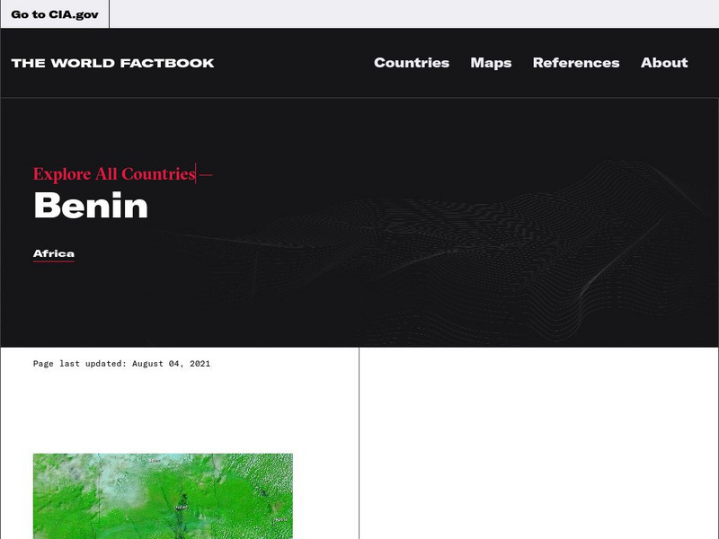Cia: World Factbook: Benin Handout Cia: World Factbook: Benin Handout
