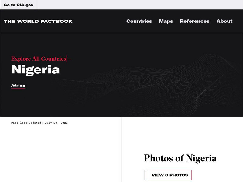 Cia: World Factbook: Nigeria Handout Cia: World Factbook: Nigeria Handout