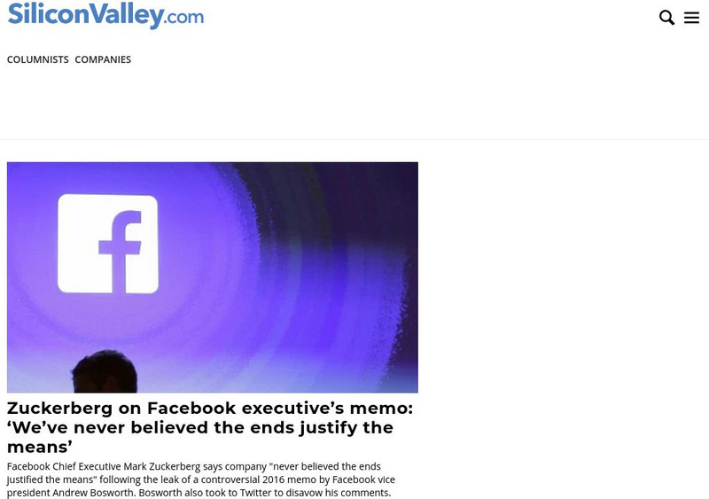 Silicon valley.com Website Silicon valley.com Website