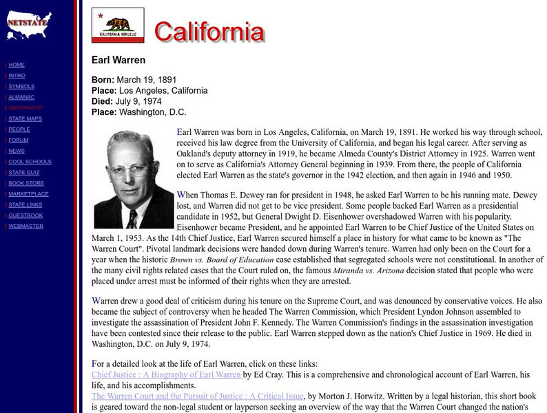 Supreme Court Chief Justice Earl Warren Activity Supreme Court Chief Justice Earl Warren Activity