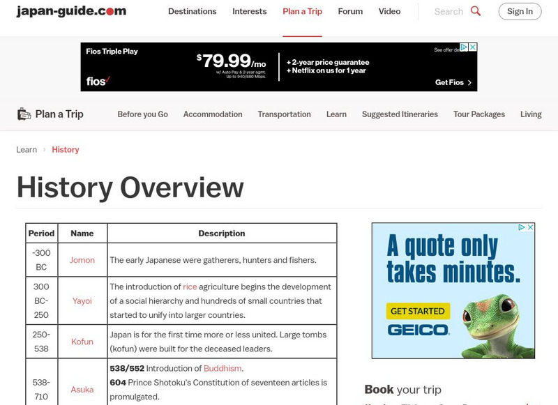 Japan guide.com: The Muromachi Period Website