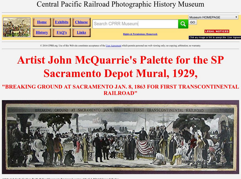 Cprr History Museum: The First Rail Laid Article Cprr History Museum: The First Rail Laid Article