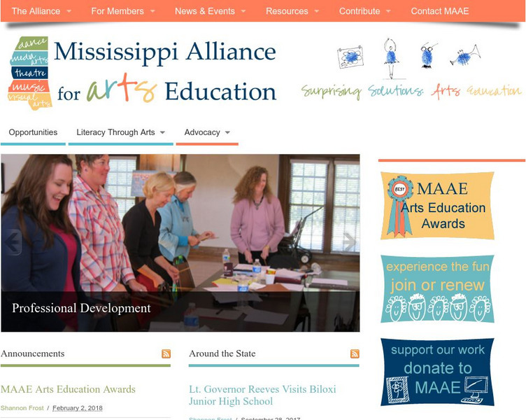 Mississippi Alliance for Arts Education Website Mississippi Alliance for Arts Education Website