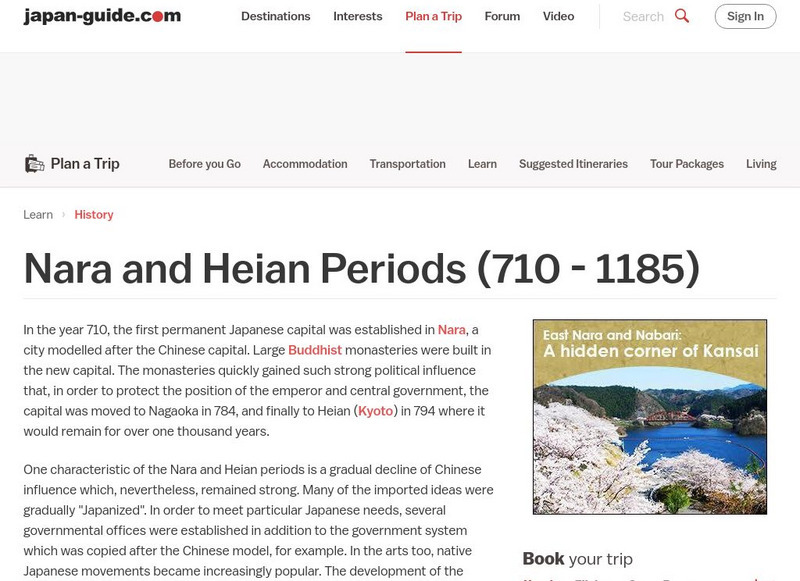 Japanese History: Nara and Heian Periods (710 1185) Website Japanese History: Nara and Heian Periods (710 1185) Website