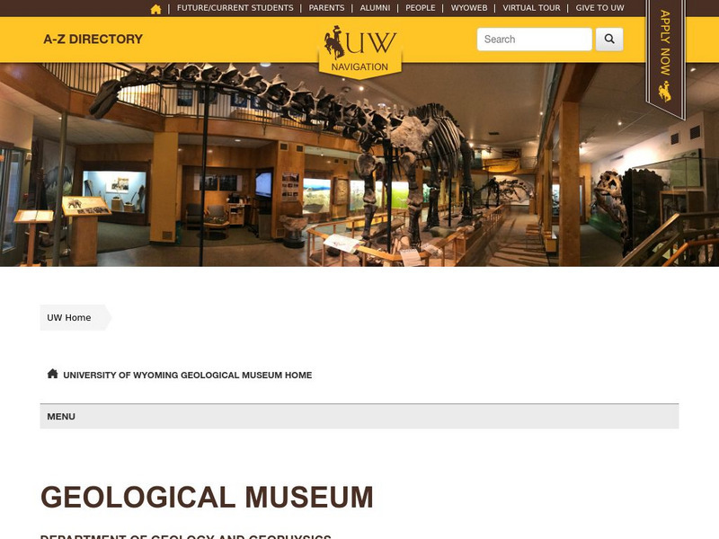 University of Wyoming Geological Museum Website University of Wyoming Geological Museum Website