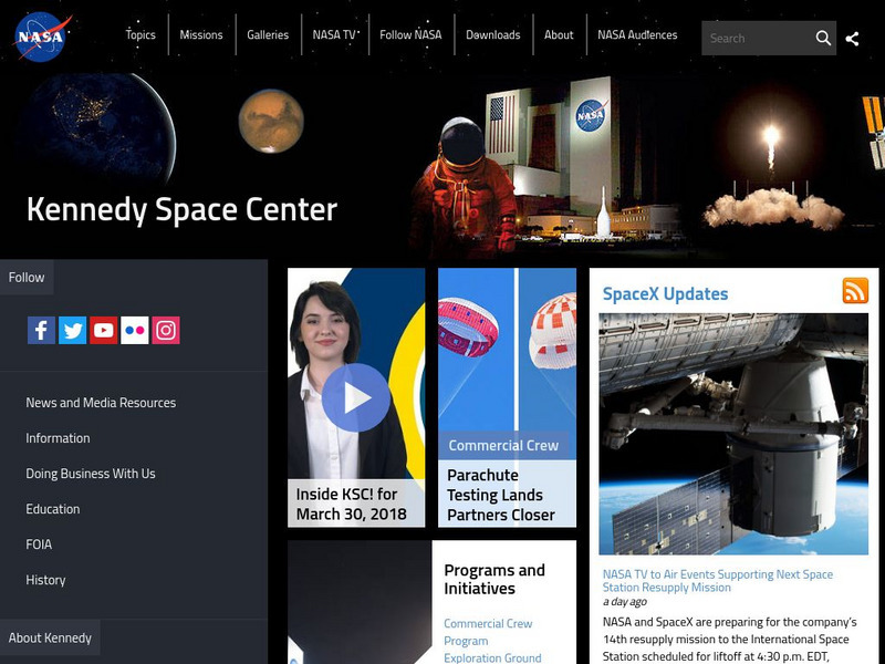 Nasa: John F. Kennedy Space Center (Ksc) Website Nasa: John F. Kennedy Space Center (Ksc) Website