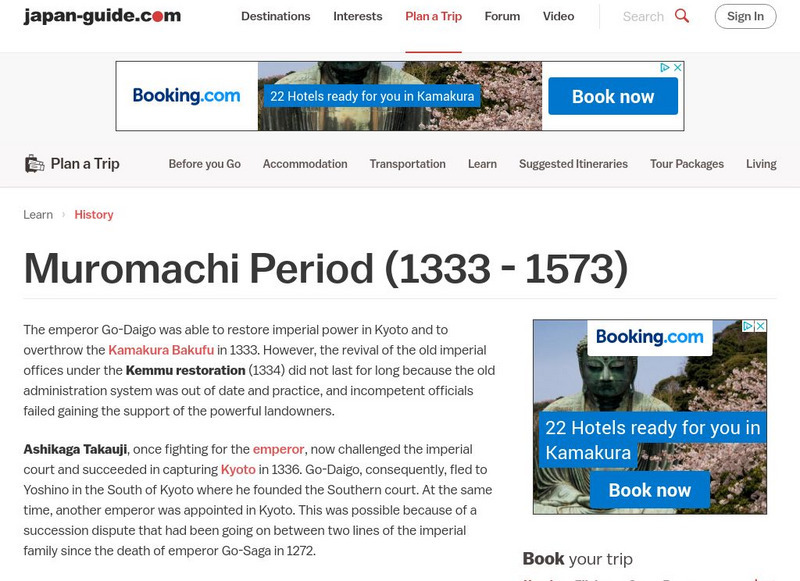 Muromachi Period: Decline of Influence Website