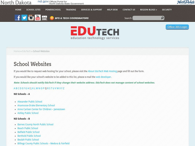 Edu Tech: North Dakota School Websites Website Edu Tech: North Dakota School Websites Website