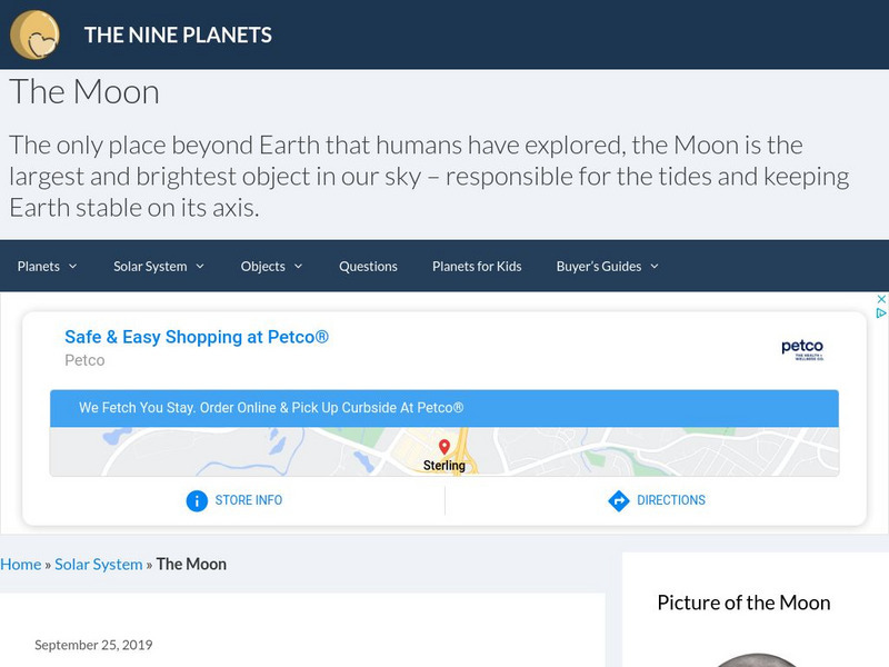 The Nine Planets: The Moon Handout The Nine Planets: The Moon Handout