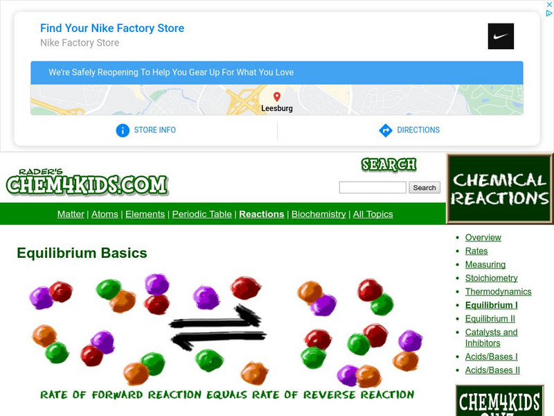 Chem4 Kids: Equilibrium Basics Handout Chem4 Kids: Equilibrium Basics Handout