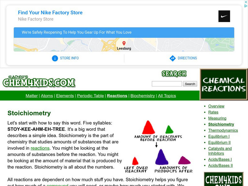 Chem4 Kids: Stoichiometry Handout Chem4 Kids: Stoichiometry Handout