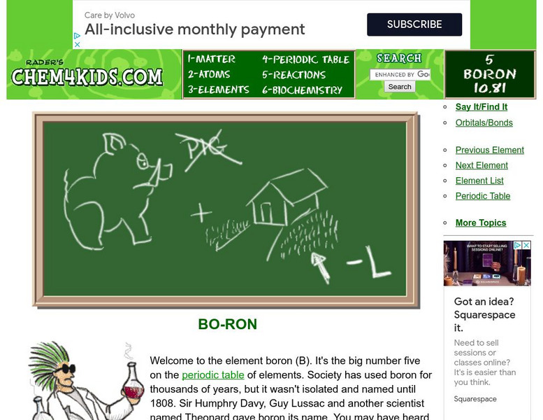 Chem4 Kids: Boron Handout Chem4 Kids: Boron Handout