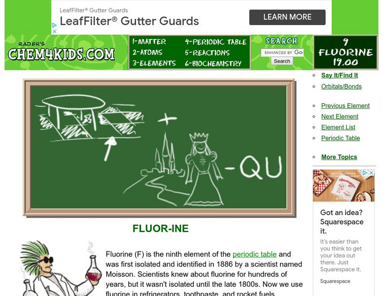 Chem4 Kids: Fluorine Handout Chem4 Kids: Fluorine Handout