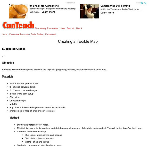 Can Teach: Creating an Edible Map Activity