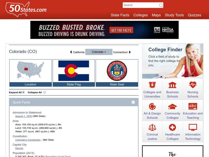50 States: Colorado (Co) Handout 50 States: Colorado (Co) Handout