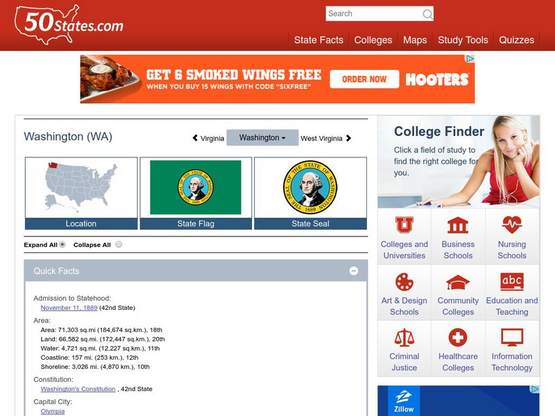 50 States: Washington (Wa) Handout