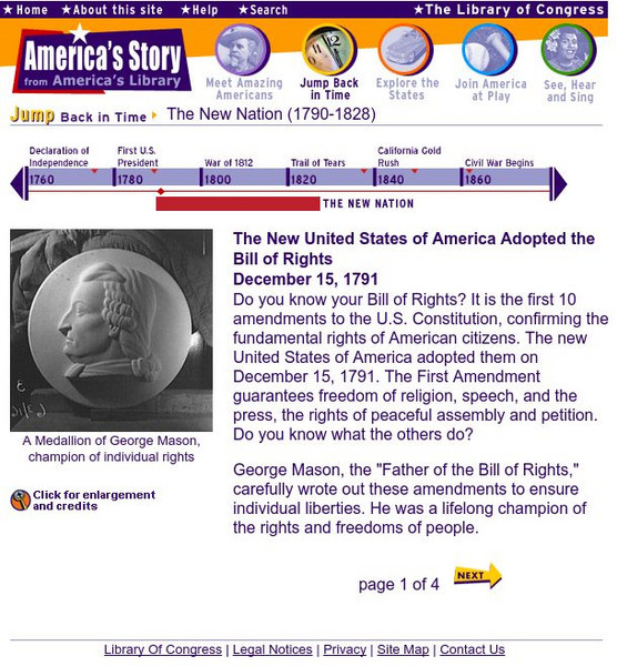 Loc: America's Story: Bill of Rights Activity Loc: America's Story: Bill of Rights Activity