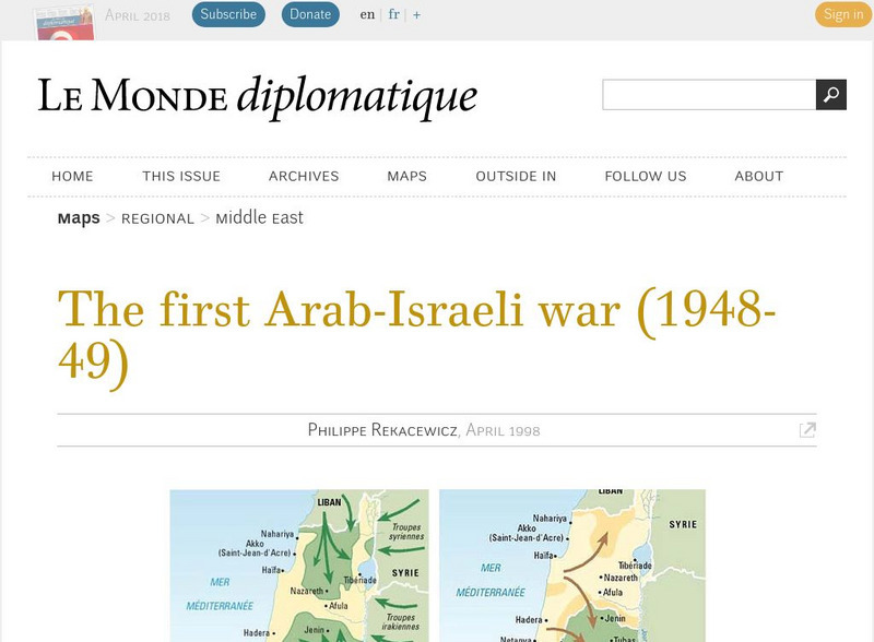 Le Monde Diplomatique: The First Arab Israeli War (1948 1949) Graphic Le Monde Diplomatique: The First Arab Israeli War (1948 1949) Graphic