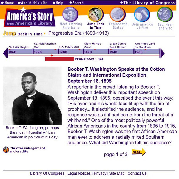 Loc: Booker T. Washington Delivered "Atlanta Compromise" Handout Loc: Booker T. Washington Delivered "Atlanta Compromise" Handout